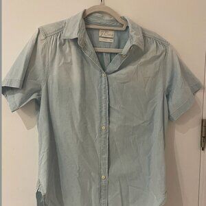 JCREW Light Blue Short Sleeve Button Up